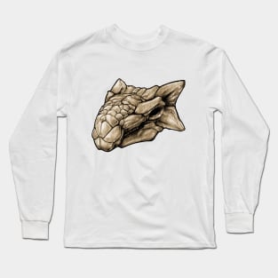 Dinosaur Skull Ankylosaurus Magniventris Sticker Long Sleeve T-Shirt